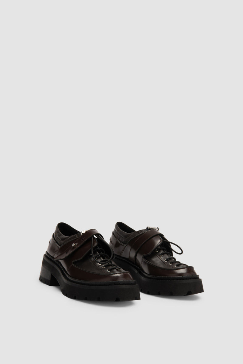 BY FAR Yaka Creeper Ristretto Semi Patent Leather outlook