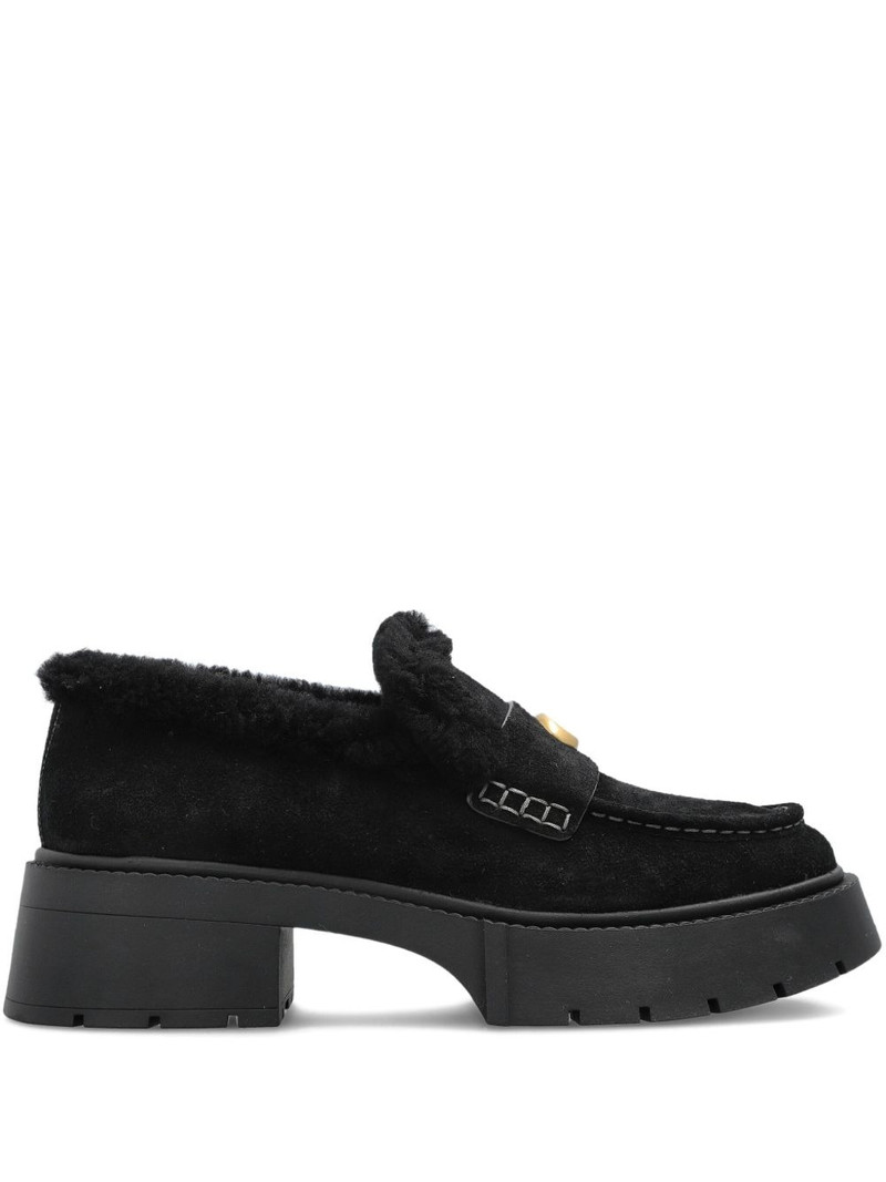 Leah shearling logo loafers 1