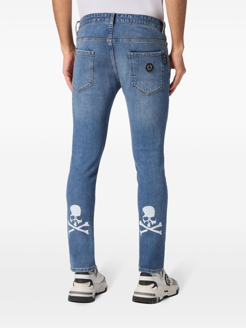 Skull mid-rise skinny jeans - 3