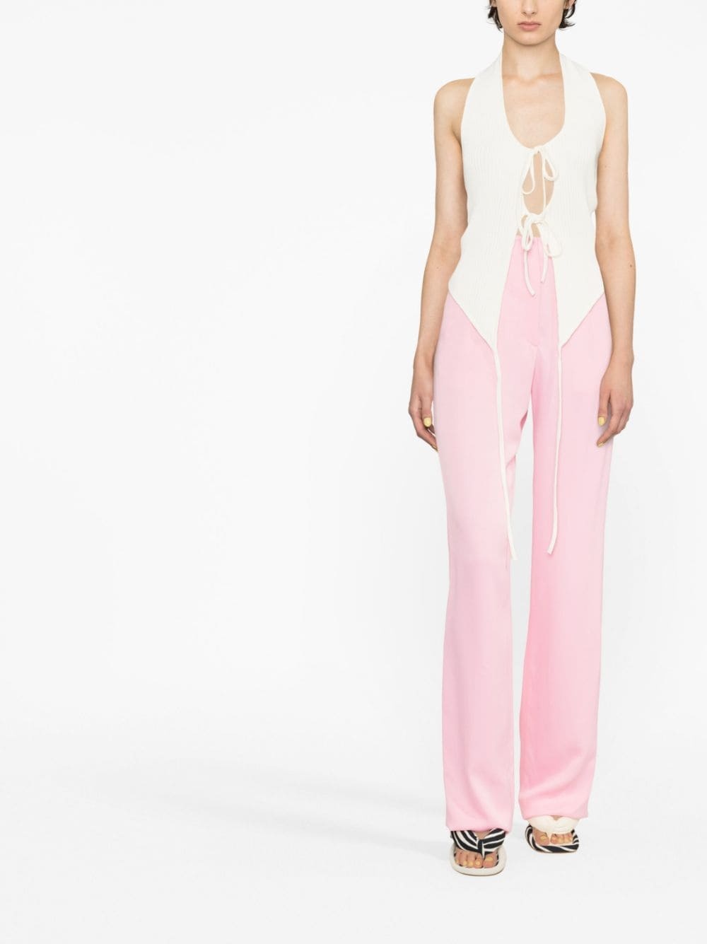 long-length high-waist trousers - 2