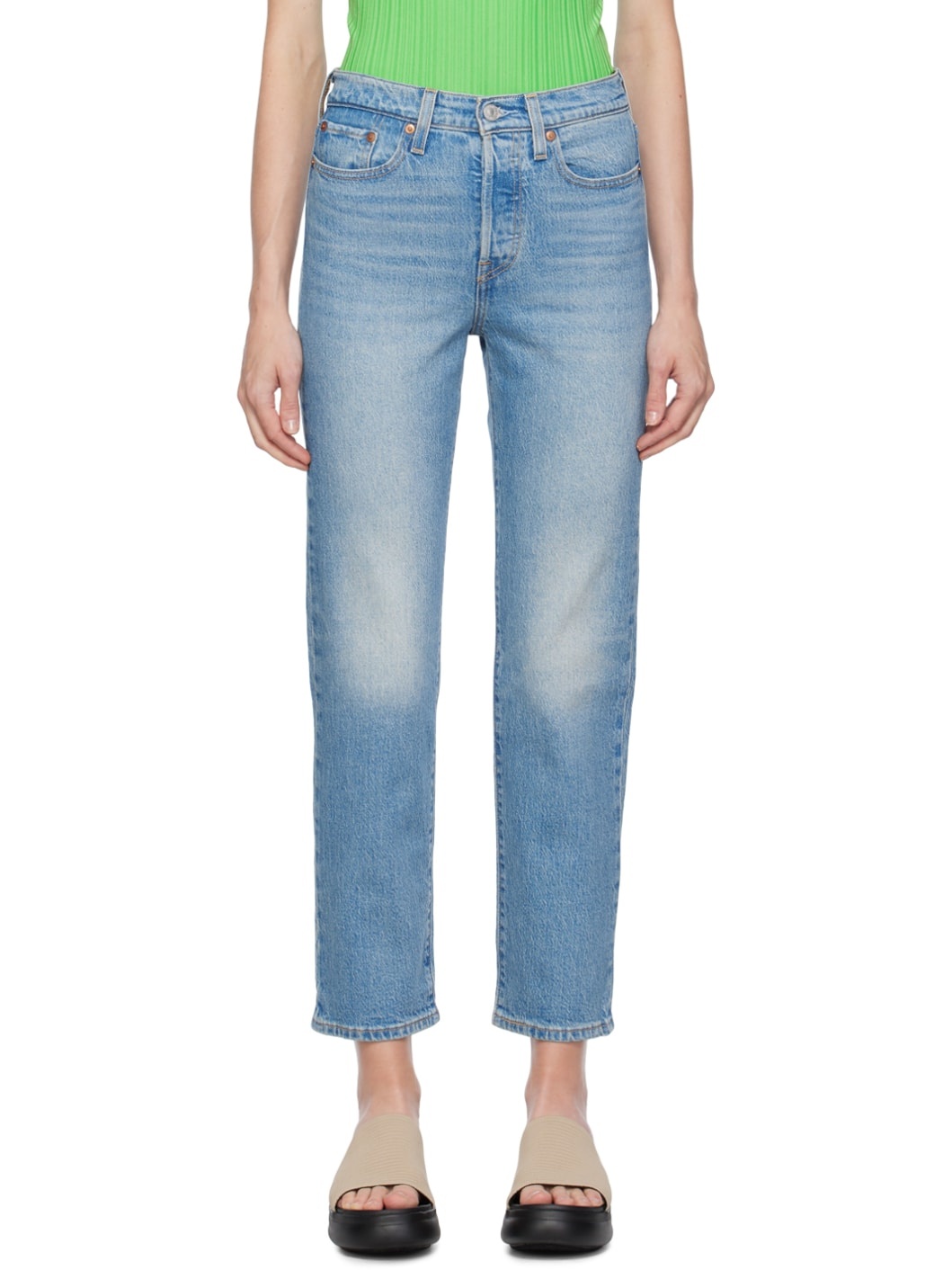 Blue Wedgie Straight Fit Jeans - 1