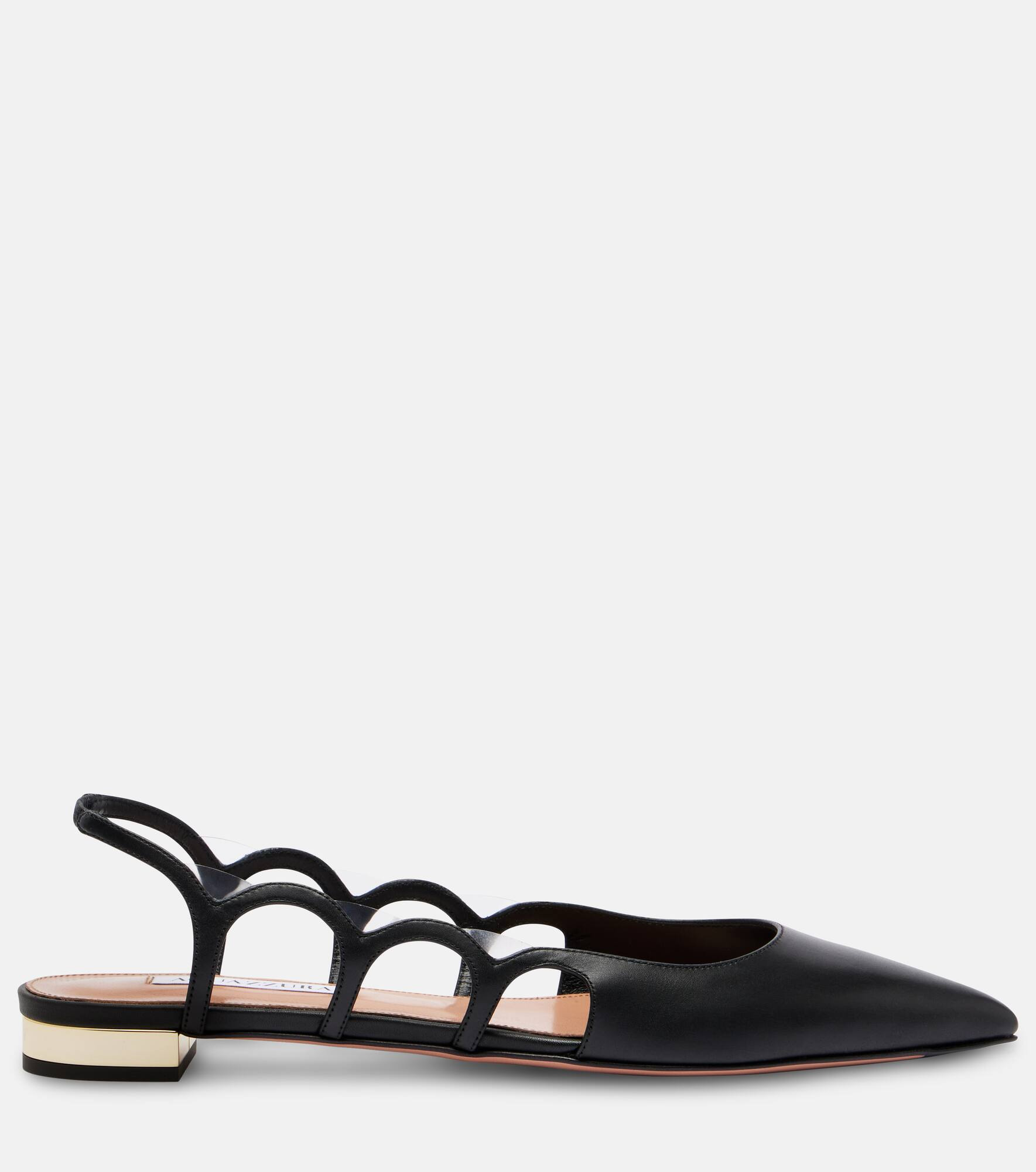 Endless Love leather slingback flats - 4