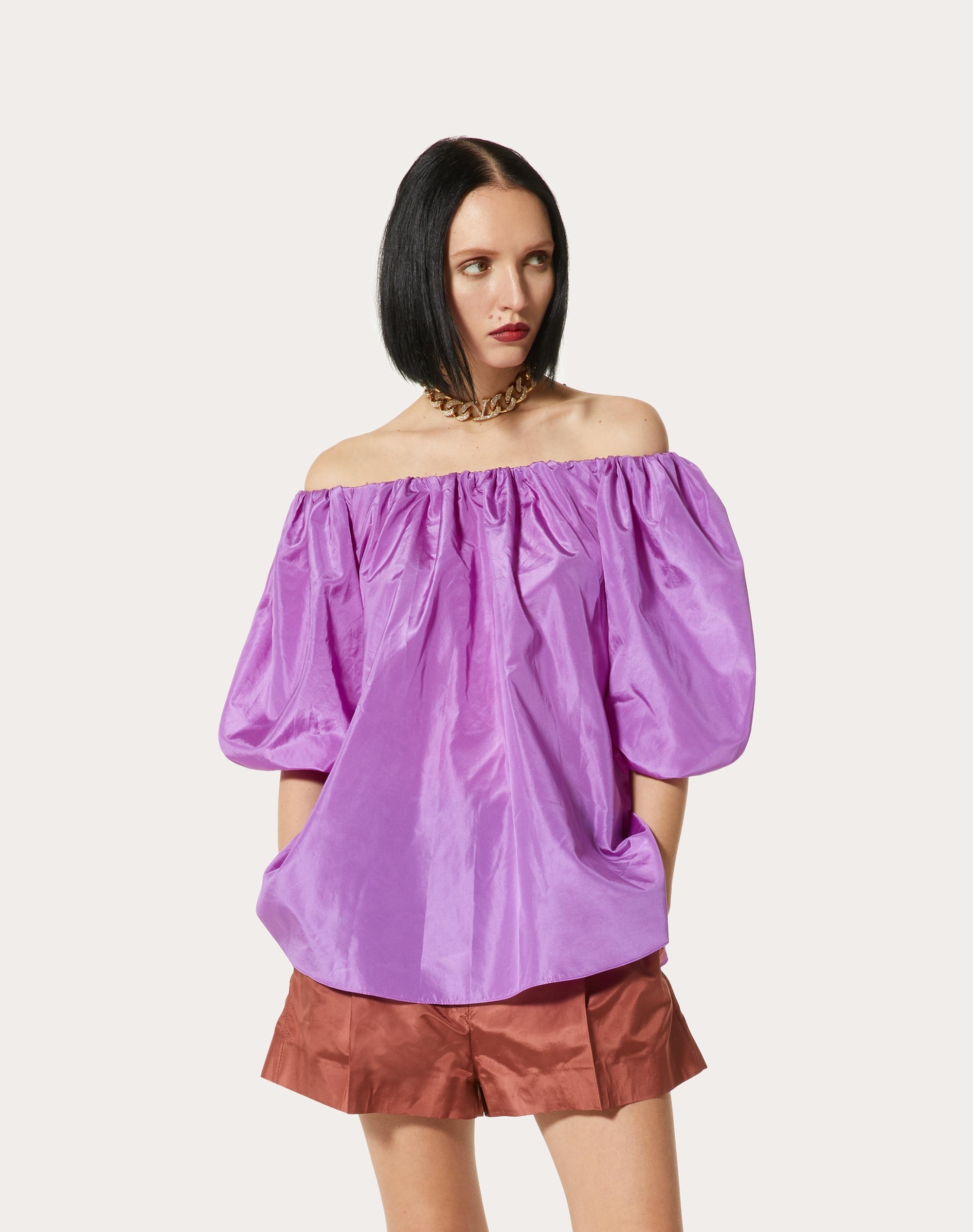 WASHED TAFFETA TOP - 3