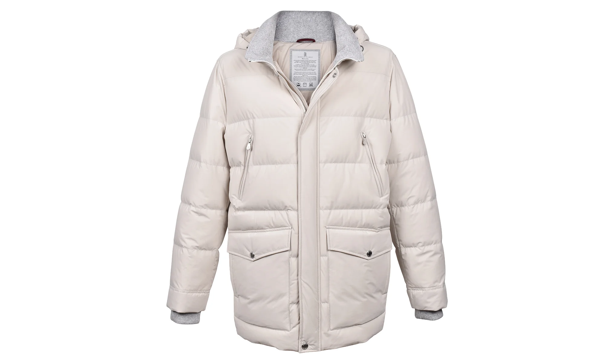 Quilted Down Parka Jacket "Off White" BRUN635 - 1