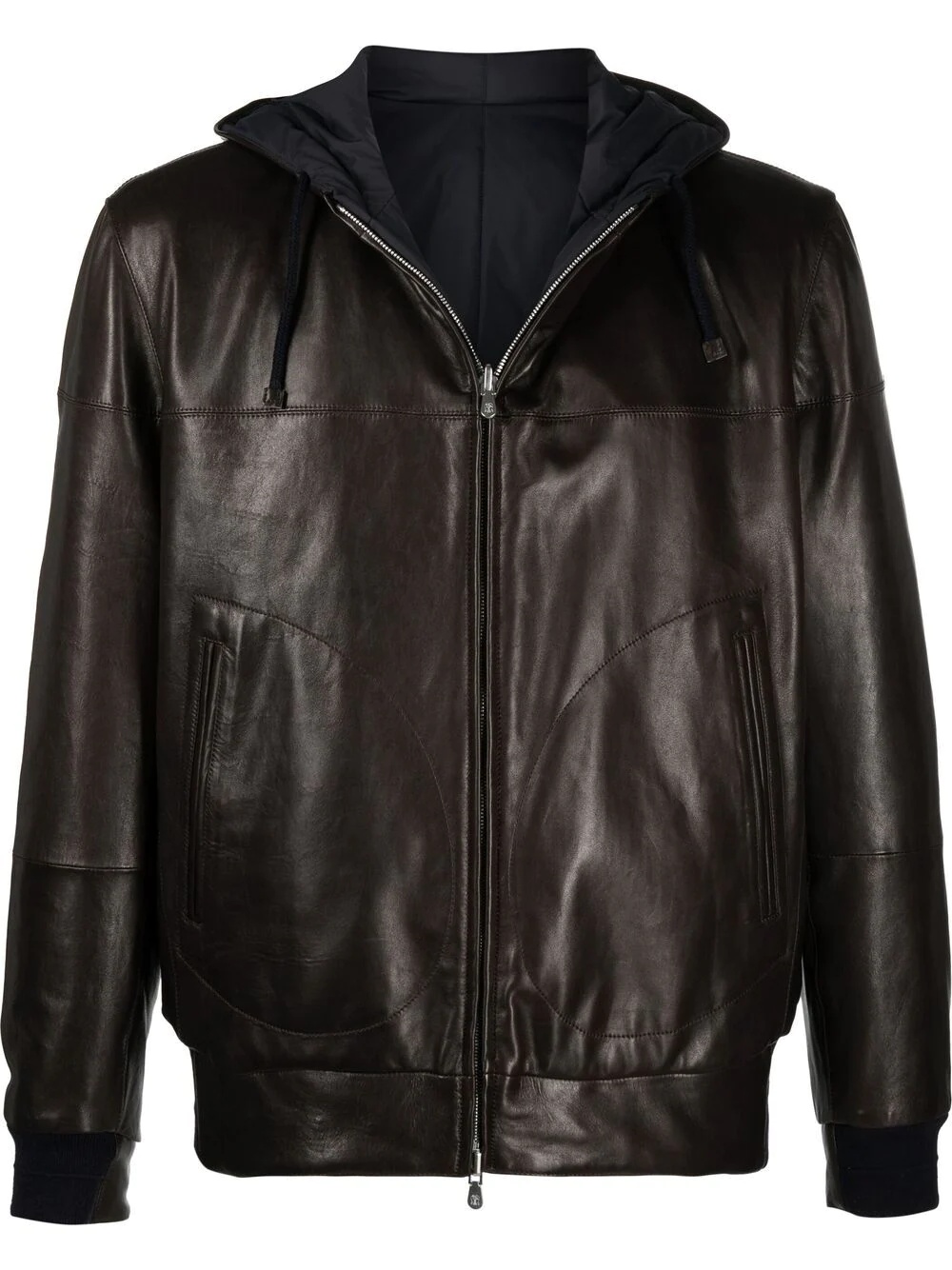 reversible leather jacket - 1