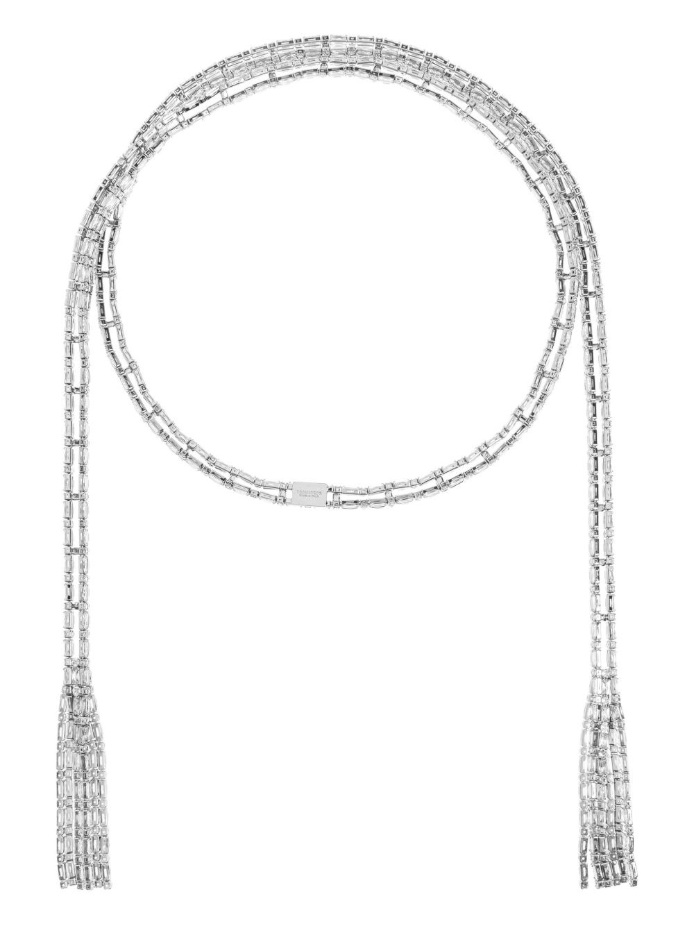 baguette-cut tassel-embellished necklace - 1