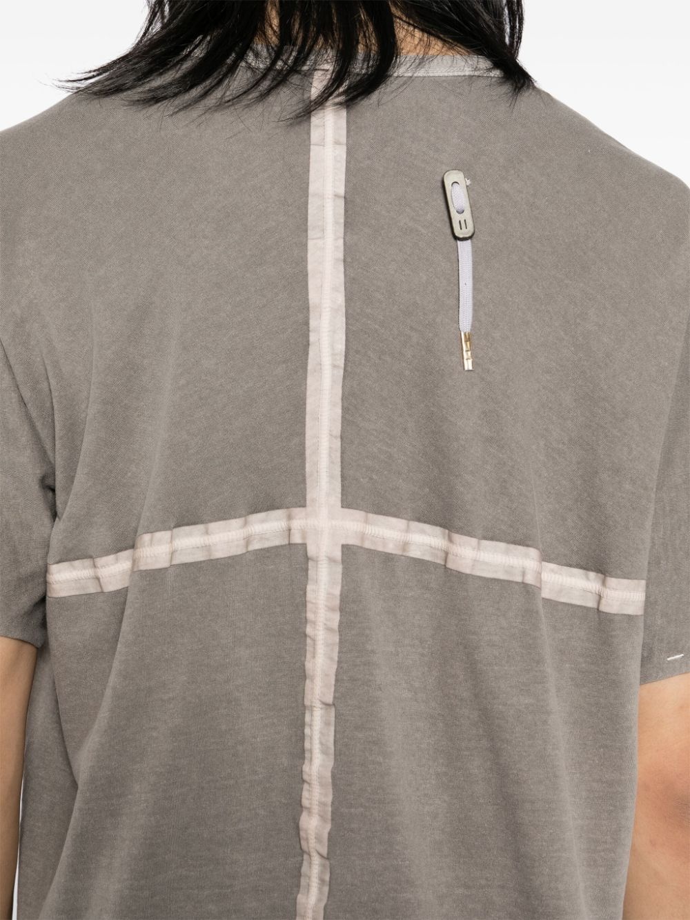 taped strip T-shirt - 4
