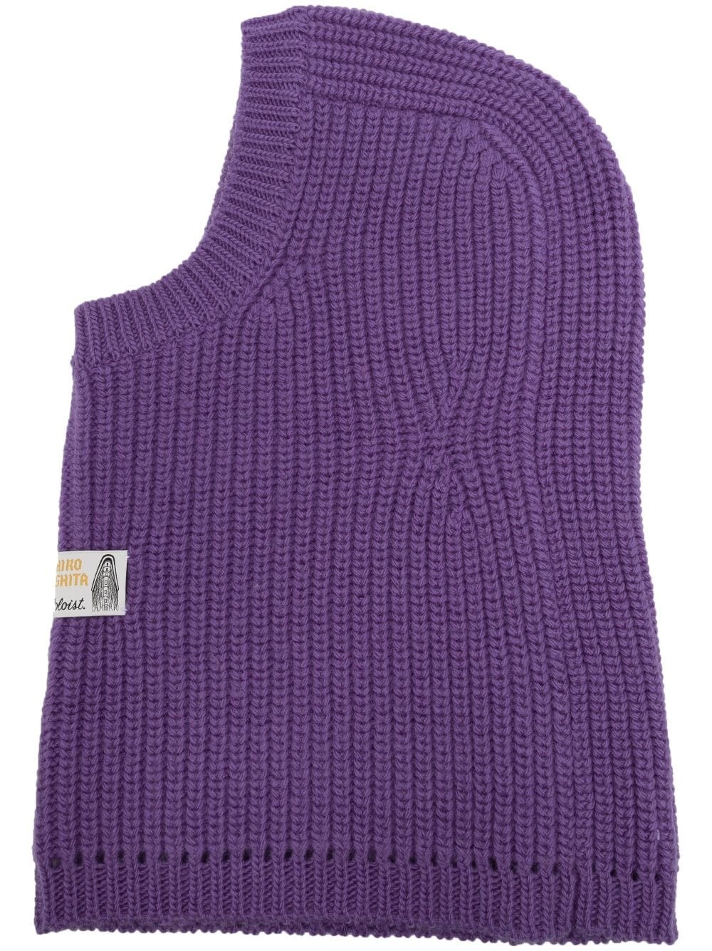 ribbed knit balaclava - 1