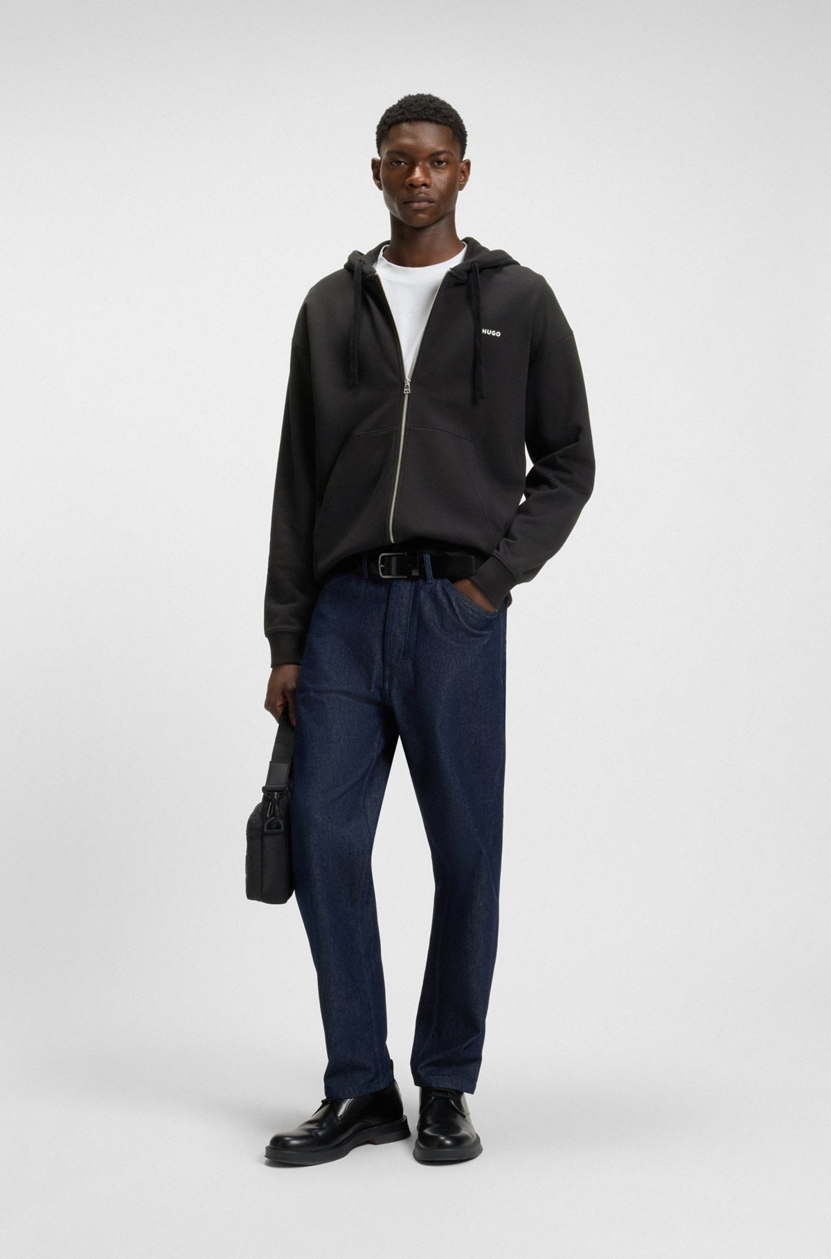 RELAXED-FIT ZIP-UP HOODIE IN COTTON TERRY - 4