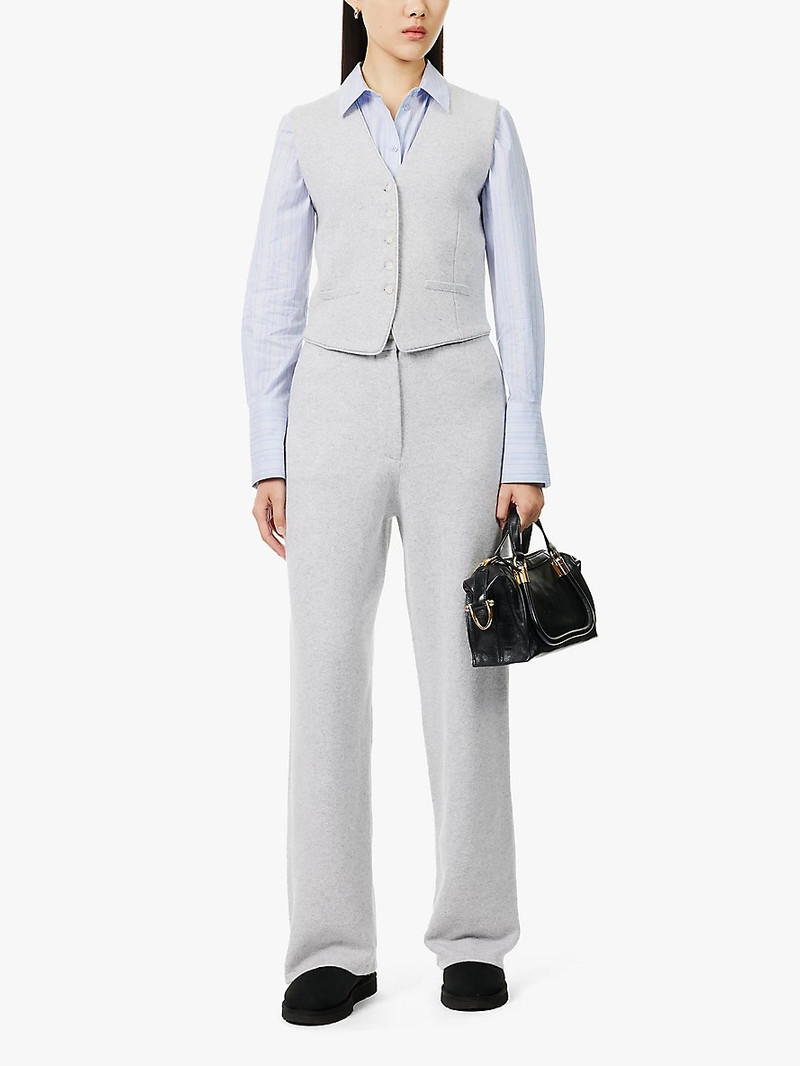 GUEST IN RESIDENCE High-rise straight-leg cashmere-blend tailored trousers outlook