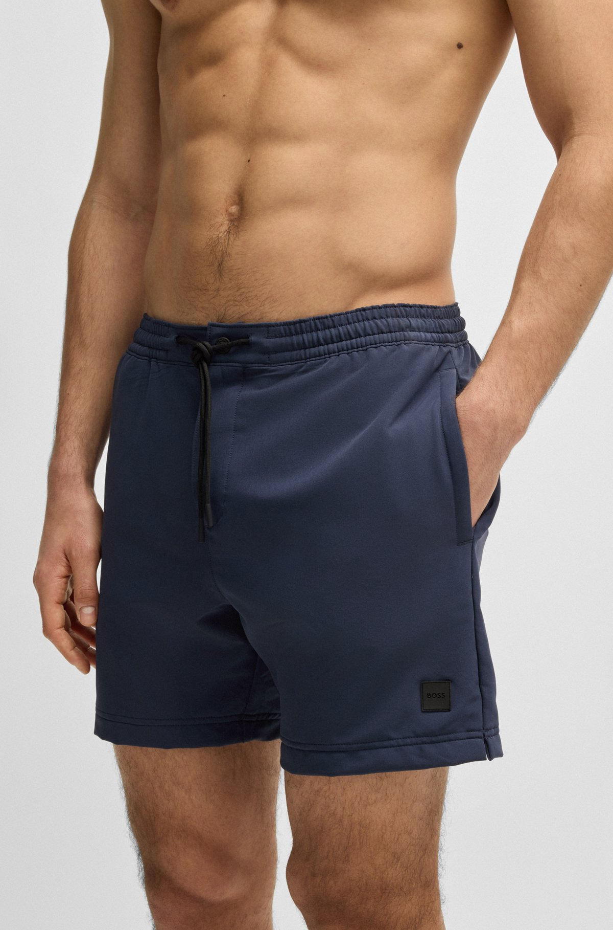 PACKABLE SWIM SHORTS WITH LOGO BADGE - 3