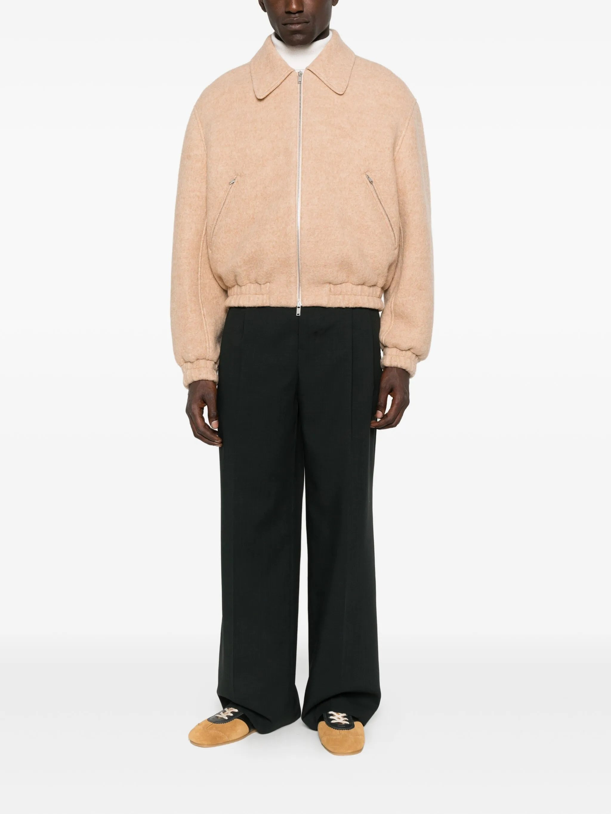 Ami Paris Pleated Buckle-fastening Trousers - 5