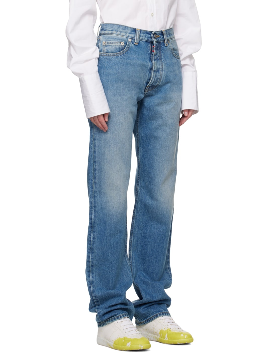 Blue Straight-Leg Jeans - 2
