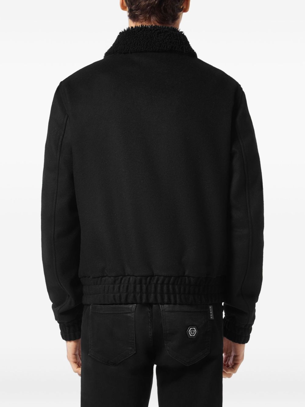 logo-patch jacket - 4