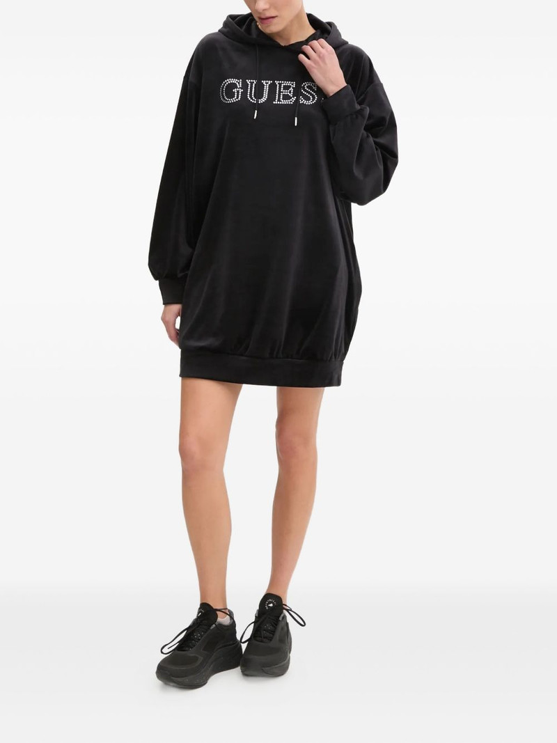 GUESS USA crystal-embellished hooded dress outlook