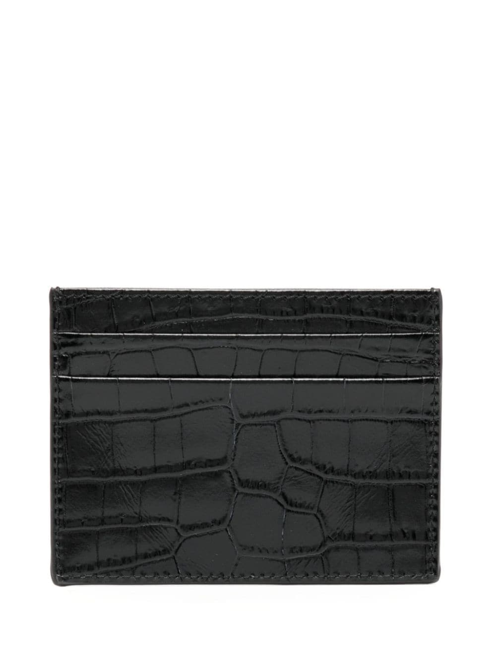 crocodile-effect leather cardholder - 2