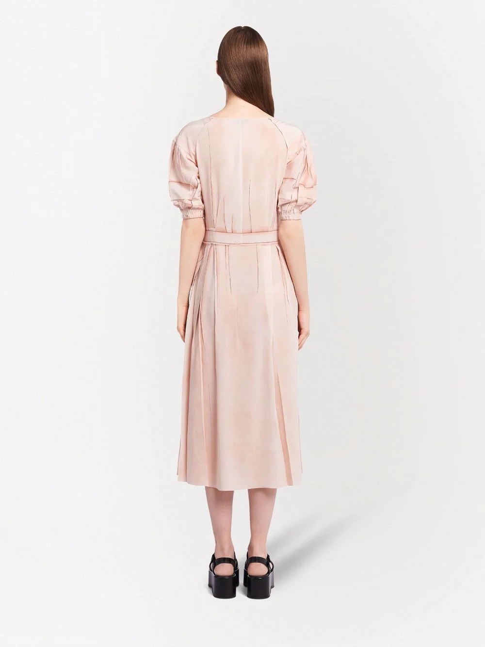 logo-print crepe dress - 4