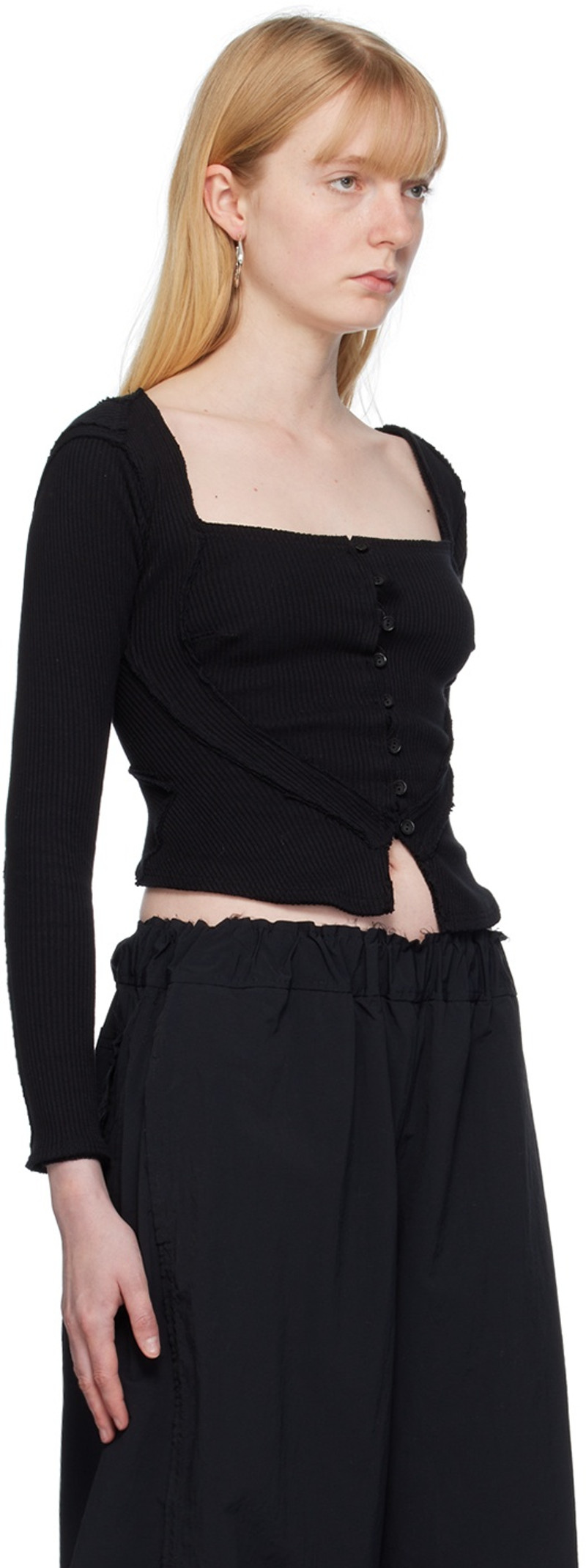 TALIA BYRE Black Corset Blouse outlook