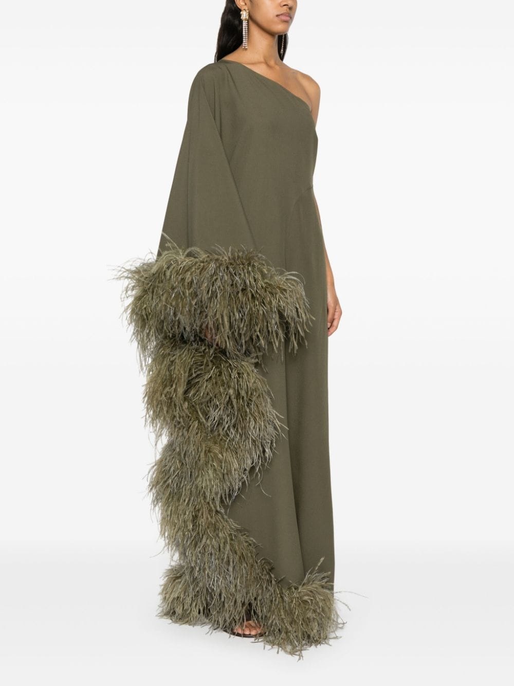 Ebro feather-trim jumpsuit - 3