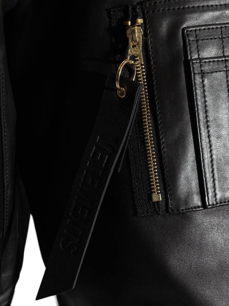 leather zip-fastening bomber jacket 5