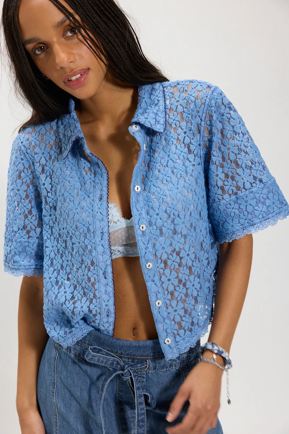 Mannie Lace Button Down - 1