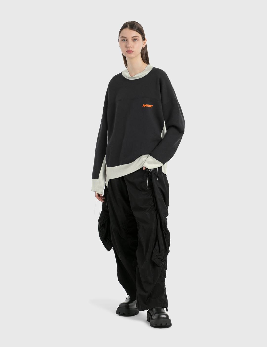 Paneled Asymmetric Sweatshirt - 5