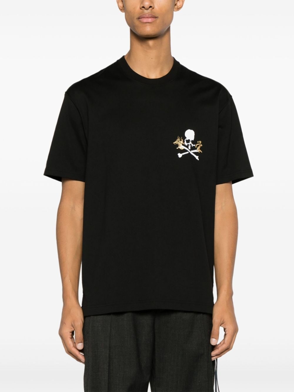 skull-print cotton T-shirt - 3