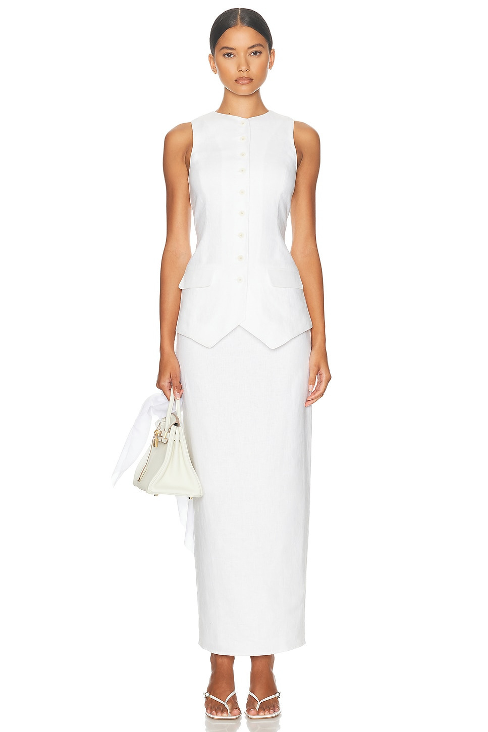 Linen Maxi Skirt - 5