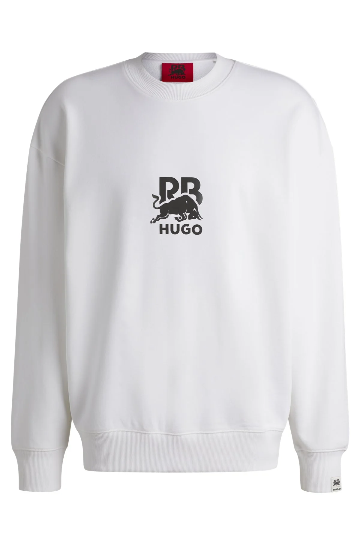 HUGO X RB COTTON-TERRY SWEATSHIRT WITH CARBON STEALTH LOGO - 1