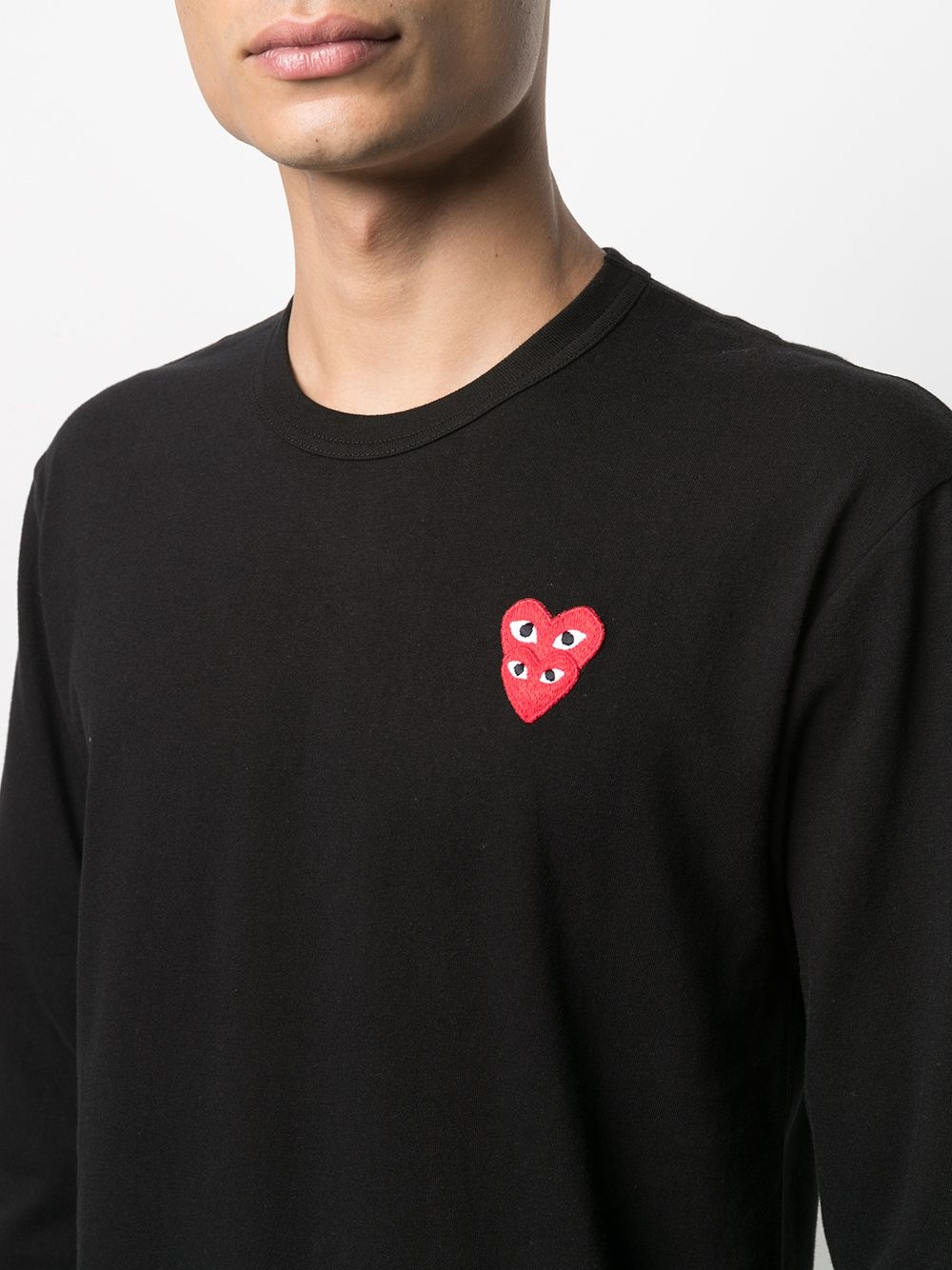 embroidered Two Heart T-shirt - 5