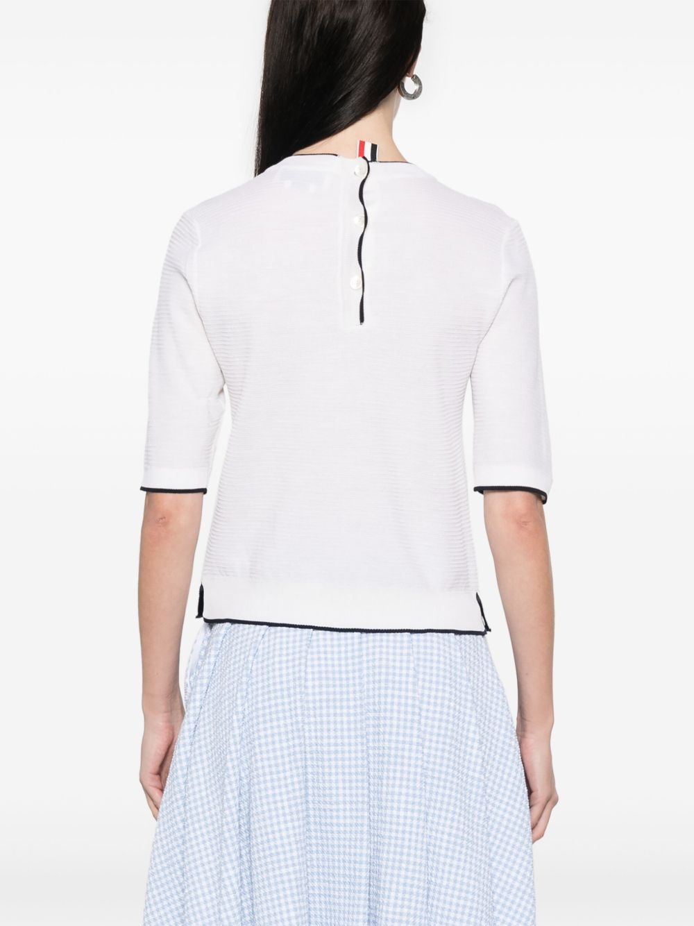 4-Bar stripe cotton T-shirt - 4