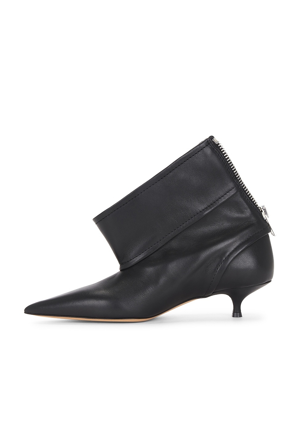 Biker Kitten Heel Boot Black - 5