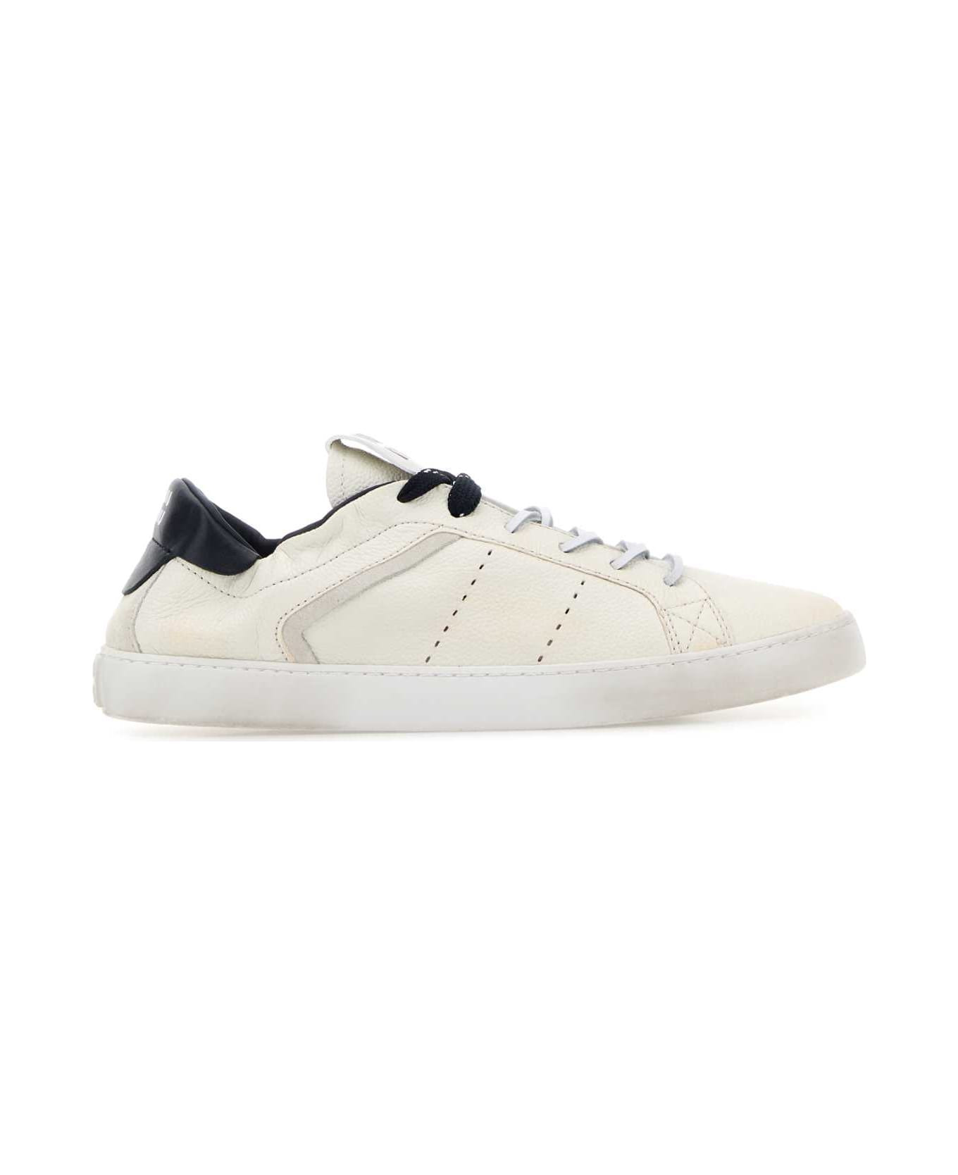Ivory Leather Sneakers - 1