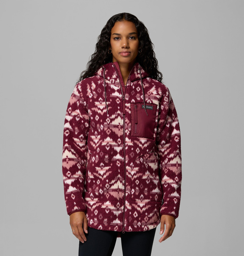Women's Winter Warmth Printed Full Zip Hoodie 1