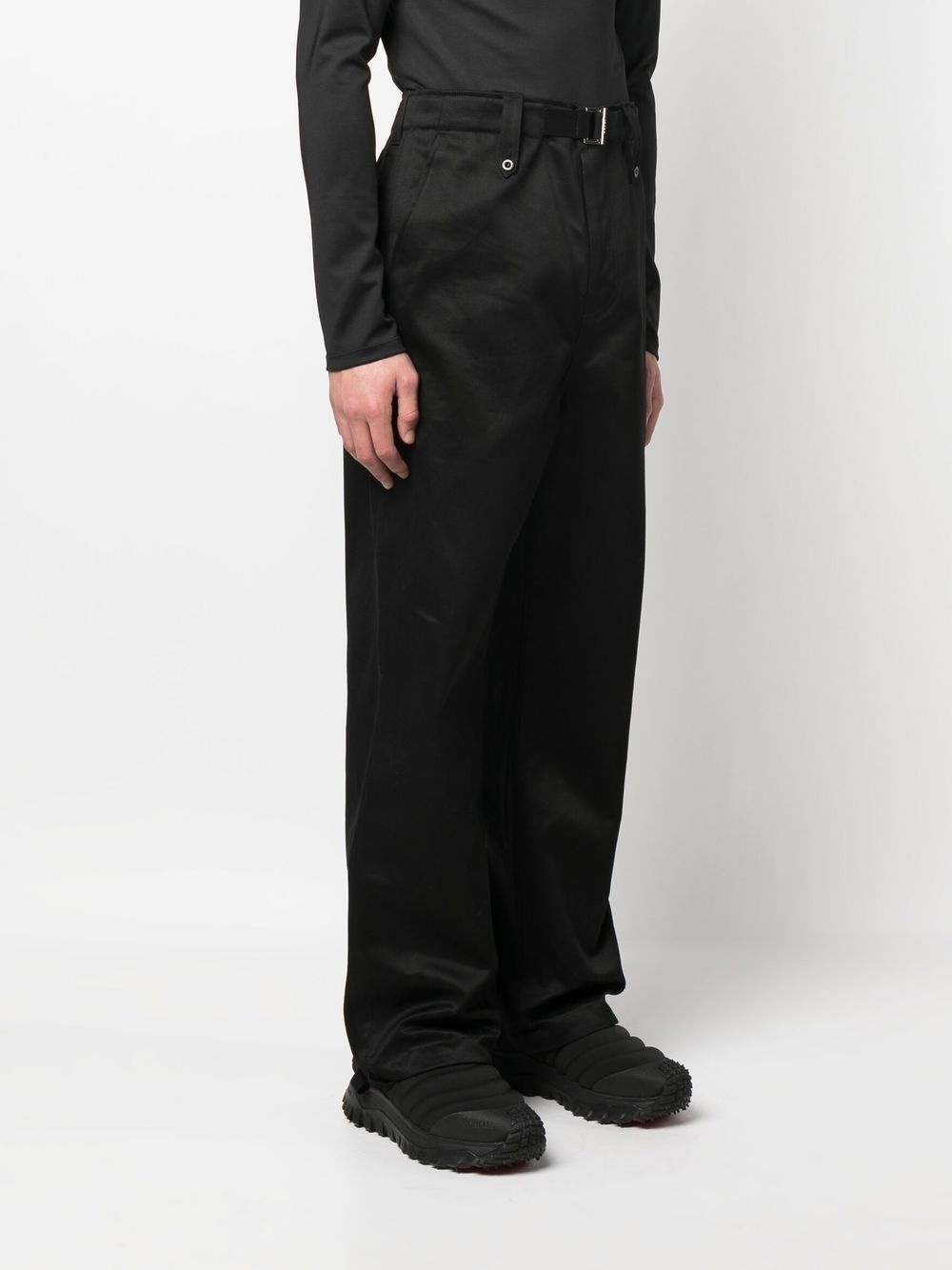 belted chino trousers - 3