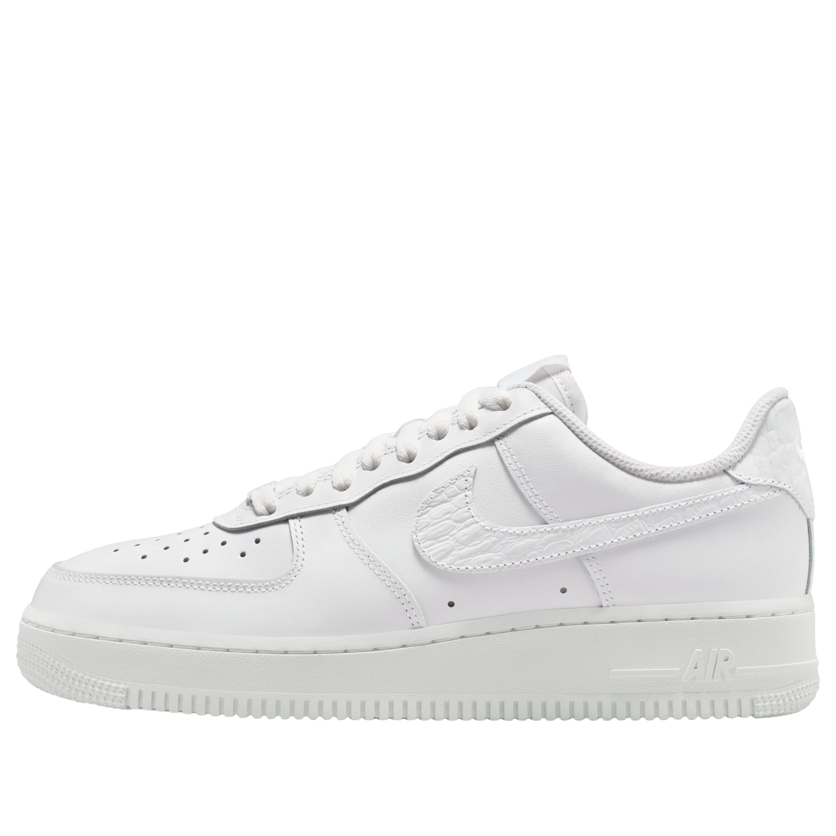 (WMNS) Nike Air Force 1 Low Pebble Croc 'White' IO4837-100 - 1