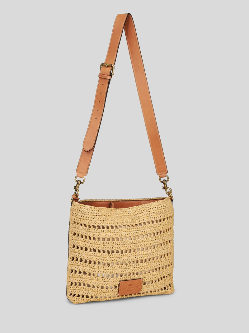 SHOULDER BAG IN PERFORATED RAFFIA 6