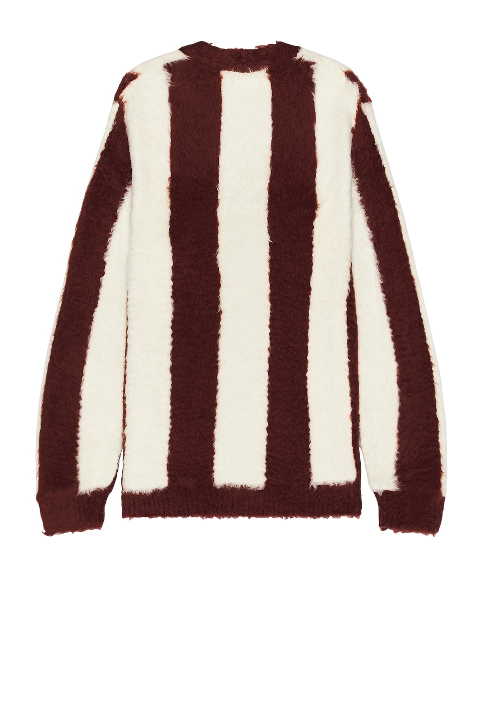 Stripe Cotton Shaggy Cardigan - 2