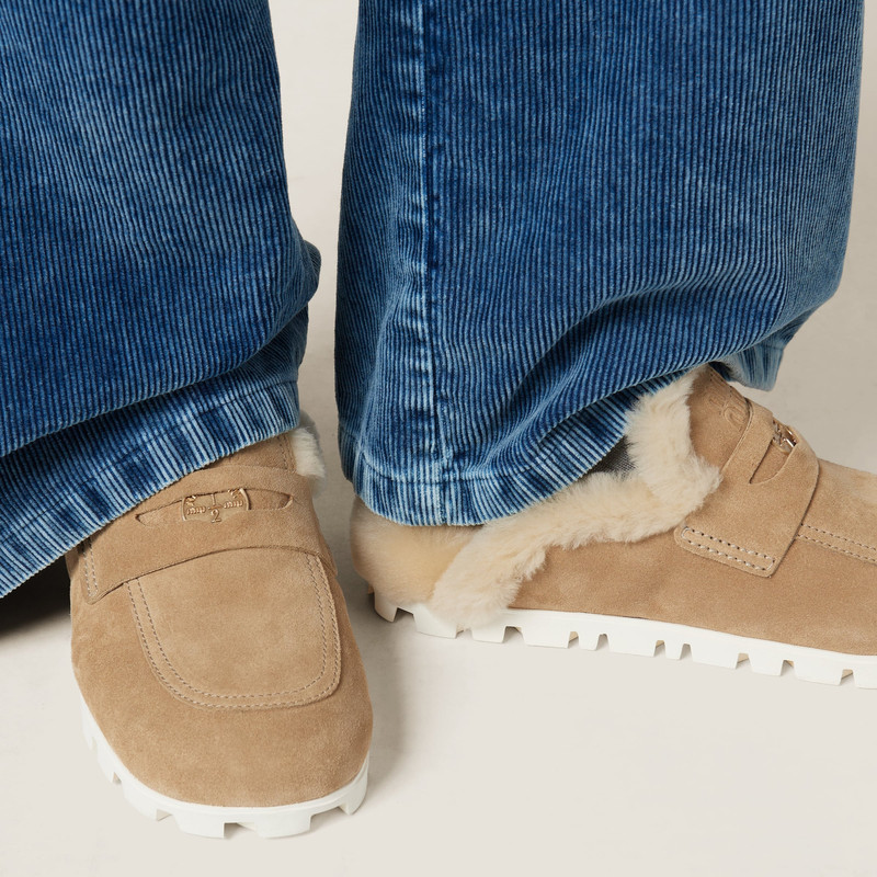 Miu Miu Suede mules outlook