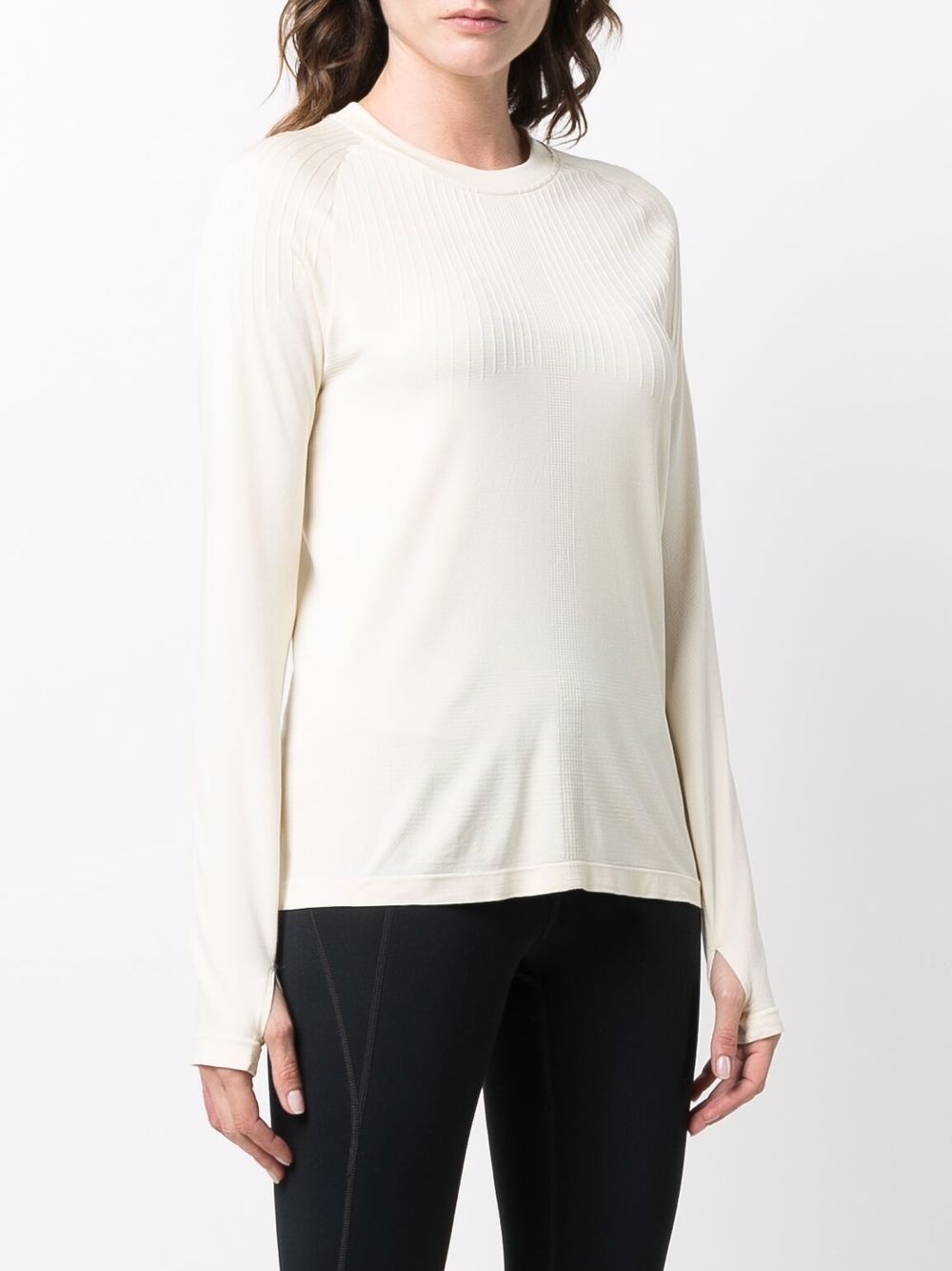 long-sleeve fitted top - 2