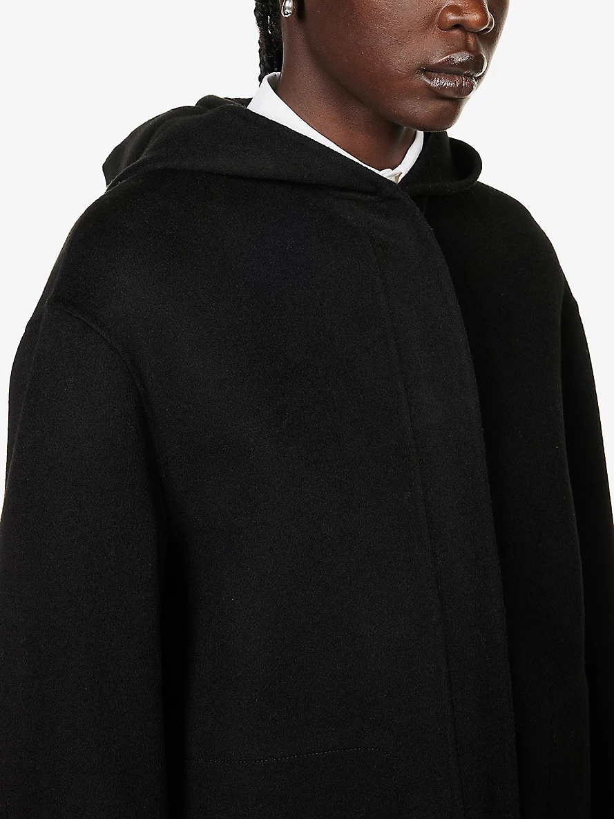 Simone hooded wool-blend coat - 5
