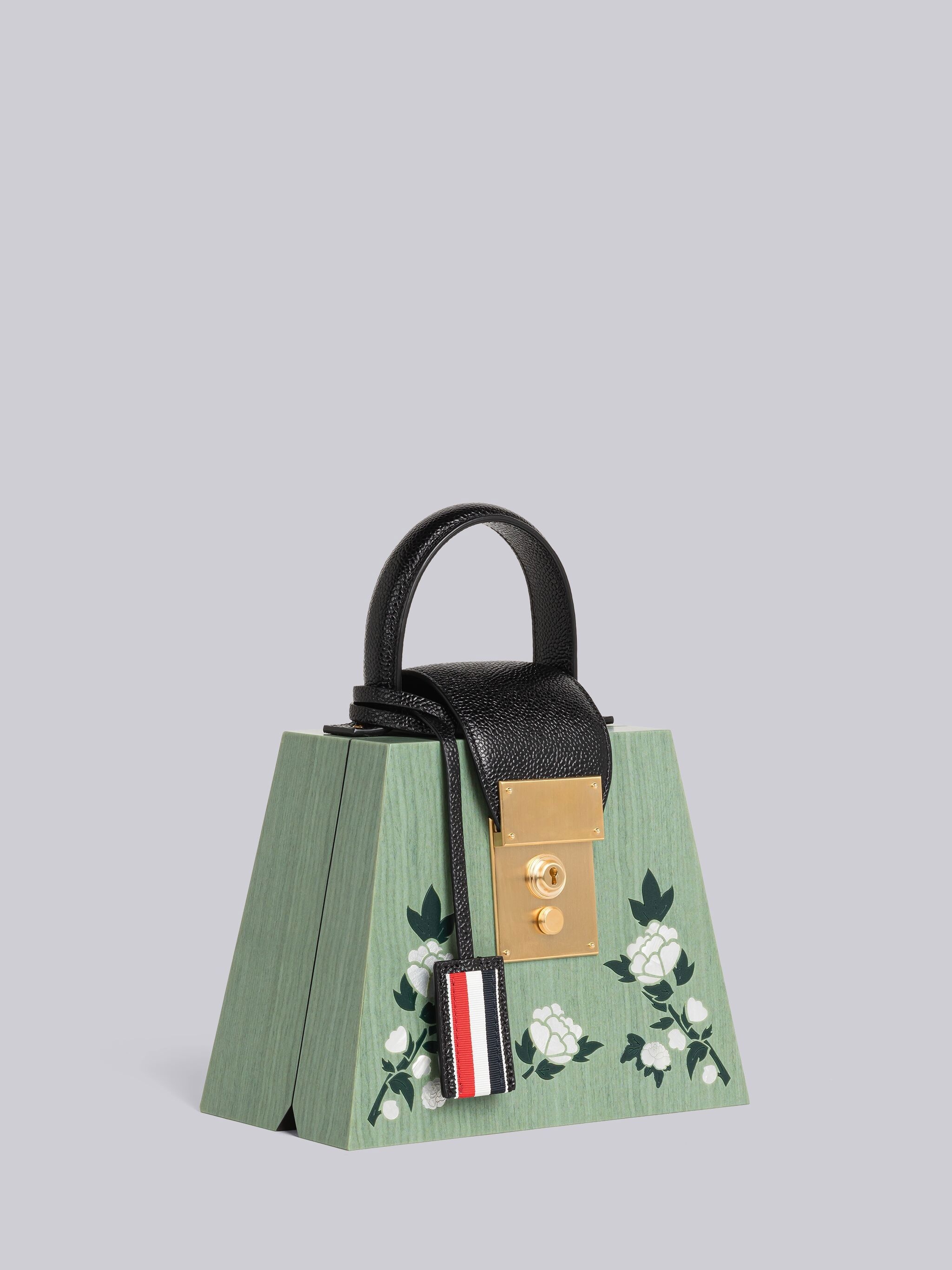 Wooden Mini Mrs. Thom Box Bag With Mother Of Pearl Inlay - 3