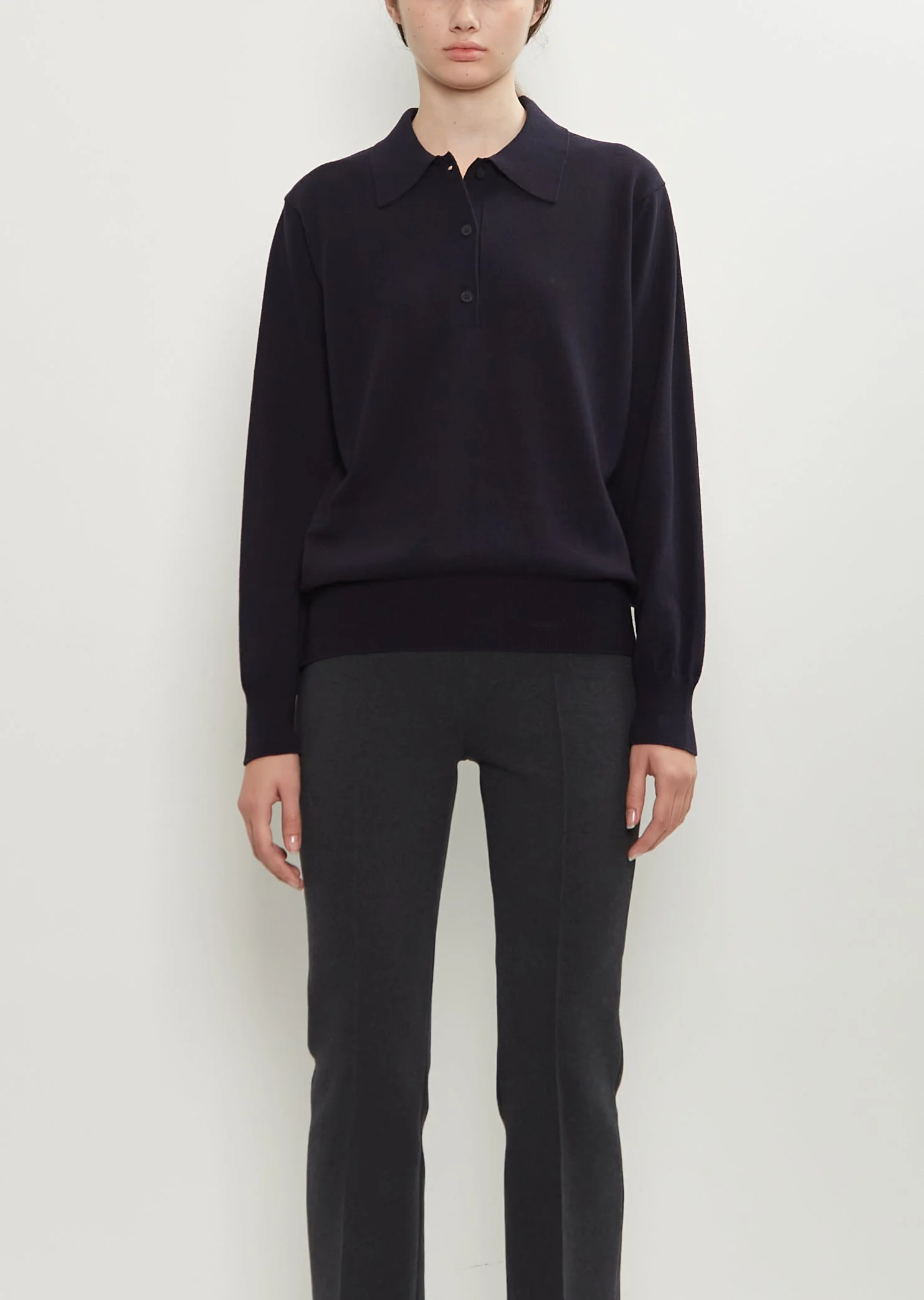 Sid Wool Cotton Knit Polo - 1