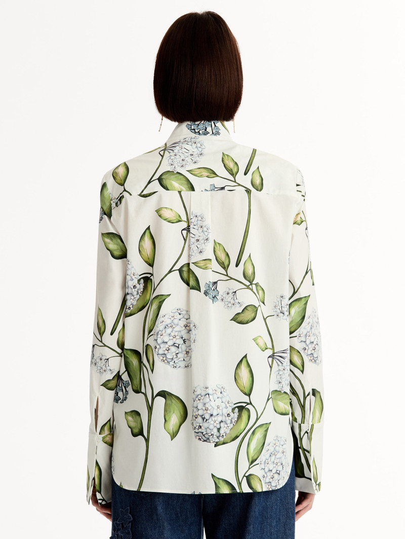 PORCELAIN FLOWER COTTON POPLIN BLOUSE 4