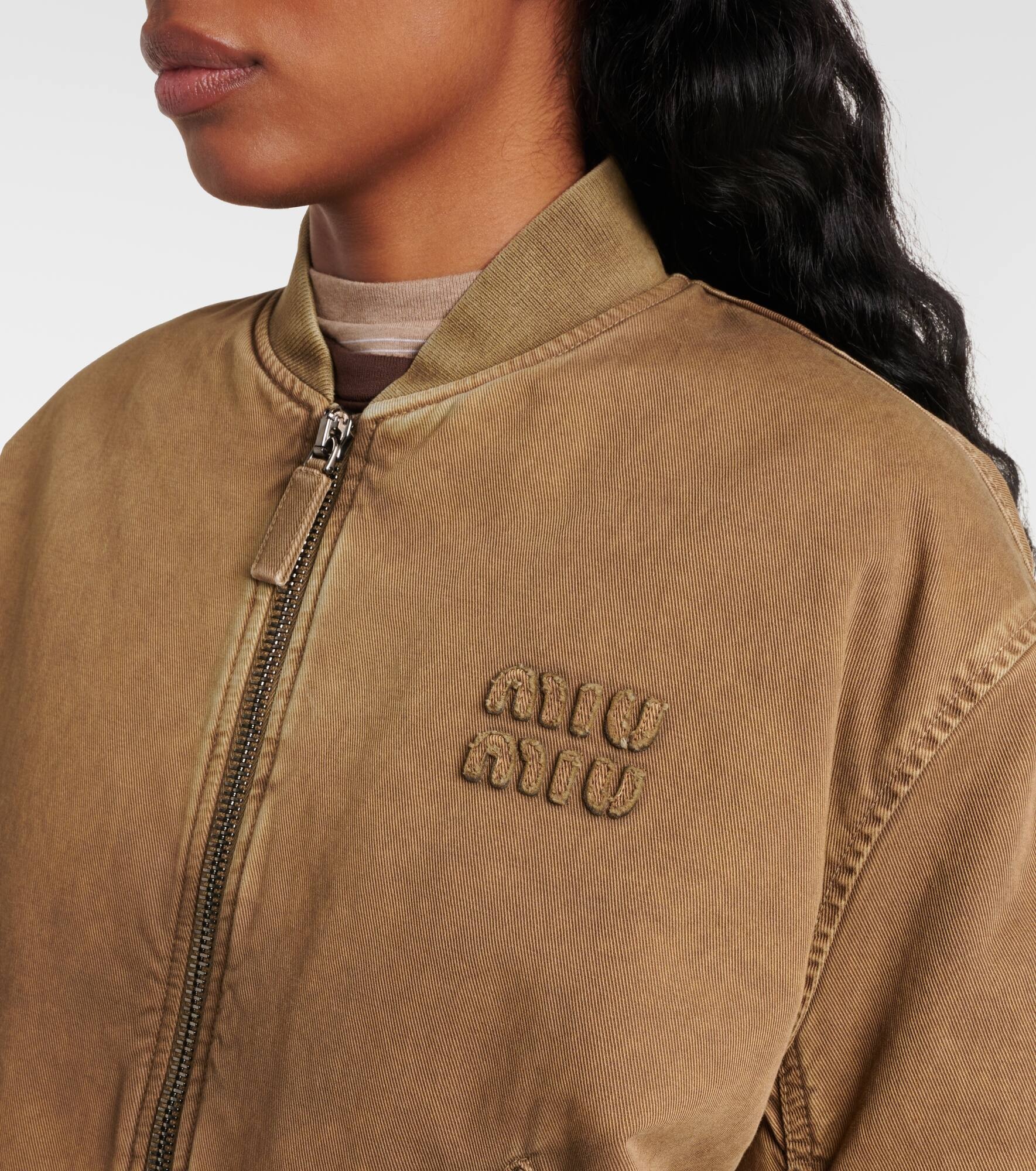 Cotton gabardine bomber jacket - 4