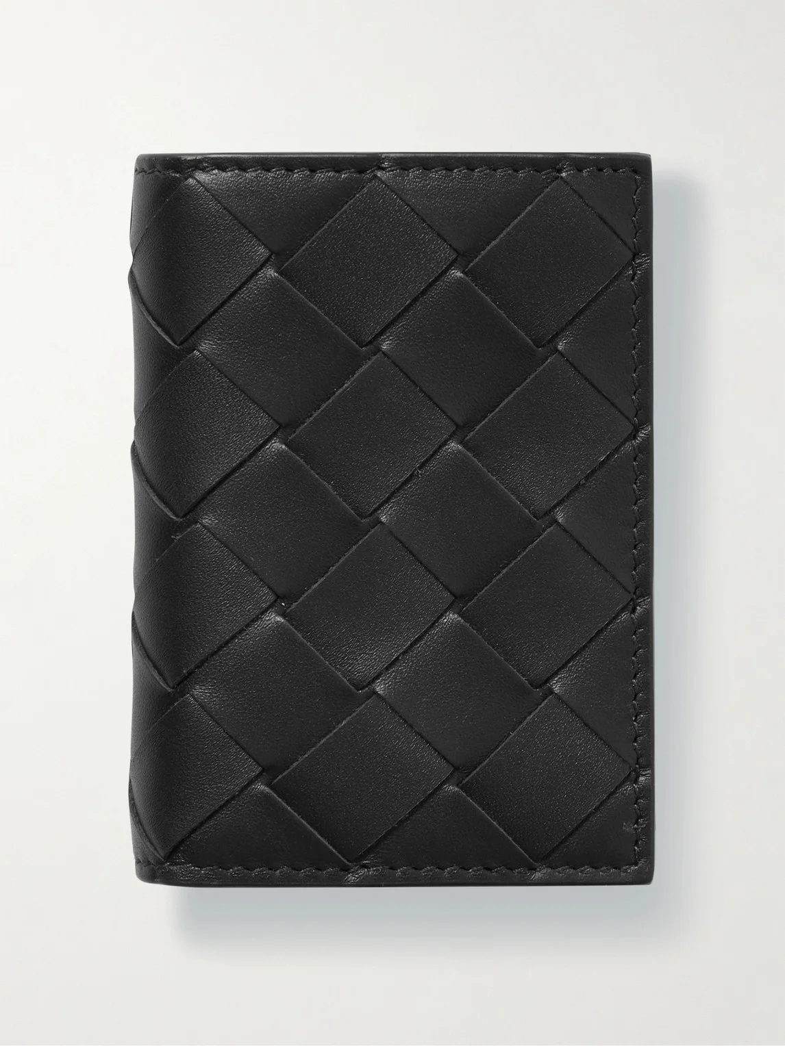 Intrecciato Leather Trifold Wallet - 1