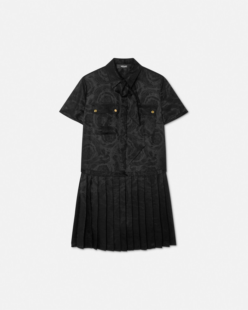 Barocco Lavallière Pleated Mini Dress 1