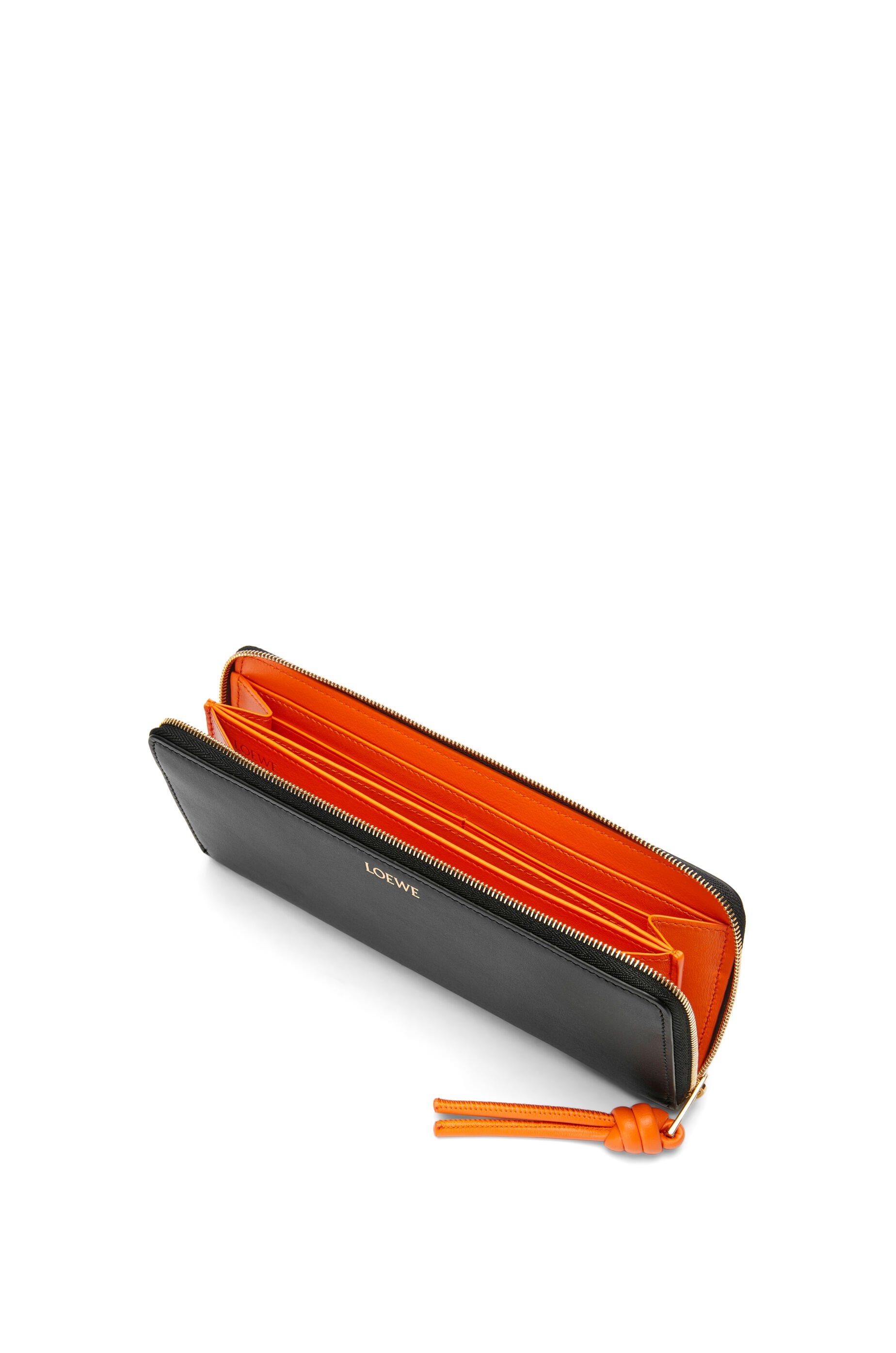 Knot zip around wallet in shiny nappa calfskin - 2