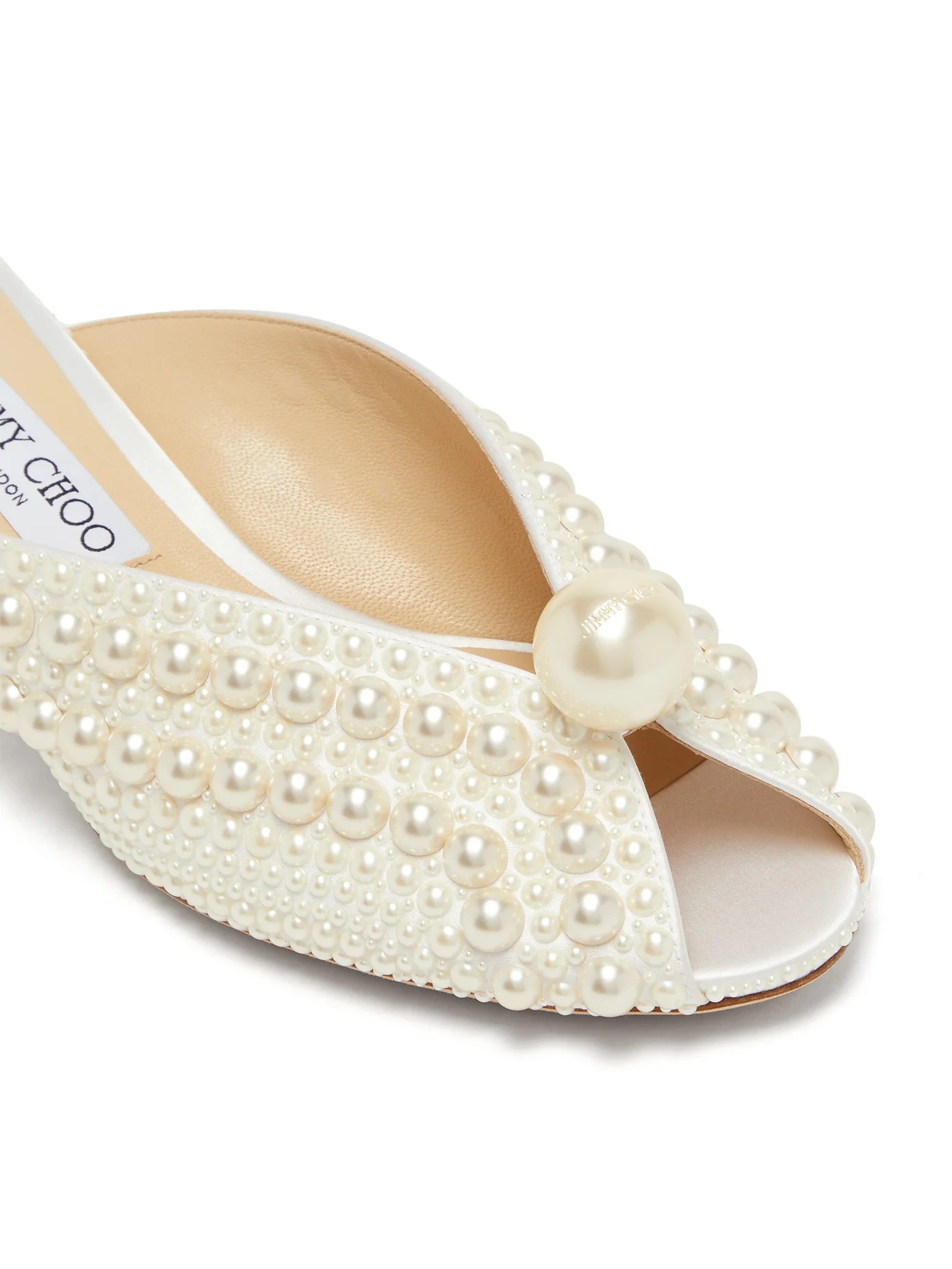 Samantha 35 faux pearl-embellished mules - 7