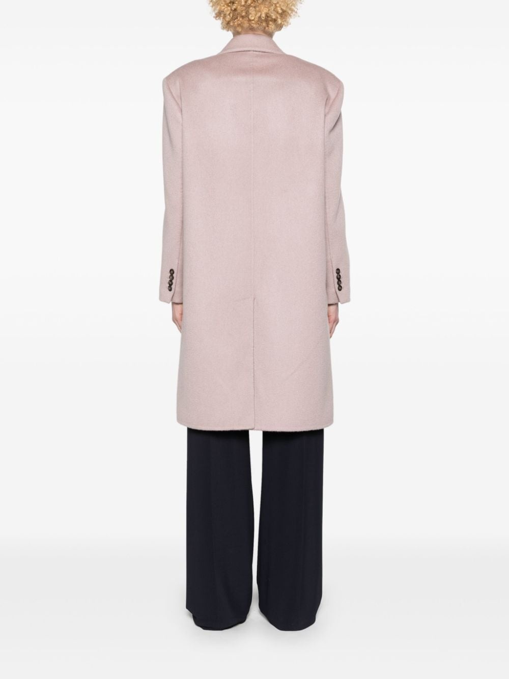 double-breasted cashmere coat - 4